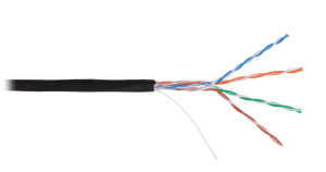 Кабель NIKOLAN U/UTP 4 пары, Кат.5e (Класс D), тест по ISO/IEC, 100МГц, одножильный, BC 4600B-BK