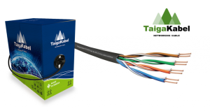 Кабель TaigaKabel F/UTP cat 5e 4PR 24AWG Cu Solid OUTDOOR чёрный